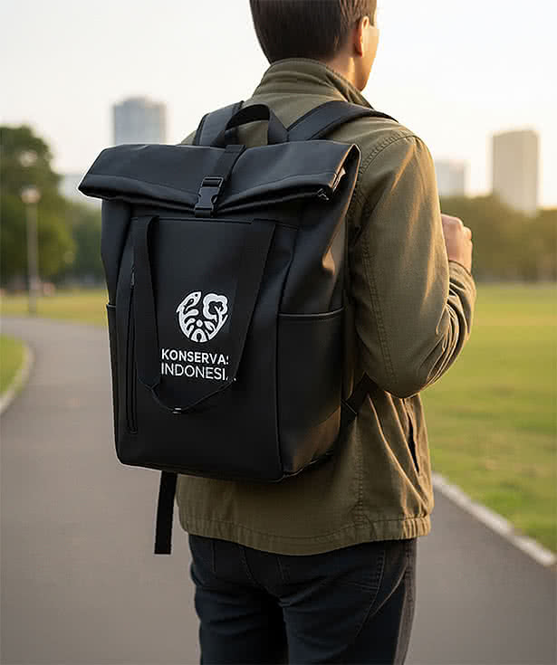 Kasai Leatherette Multi-Strap Backpack