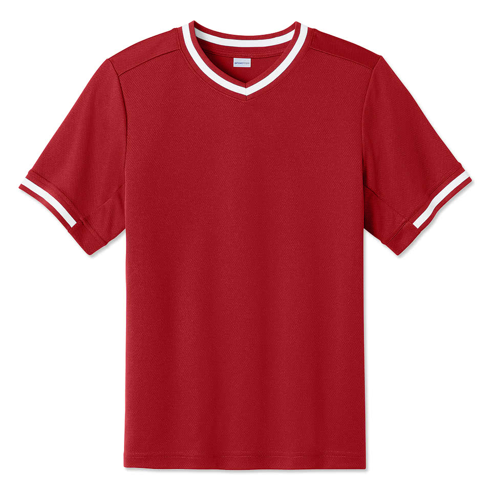 Sport-Tek Youth Tough Mesh V-Neck Baseball Jersey