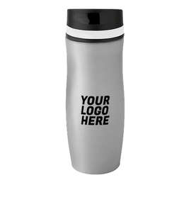 Full Color 14 oz. Persona Wave Trail Vacuum Insulated Tumbler - Color: Gray / White