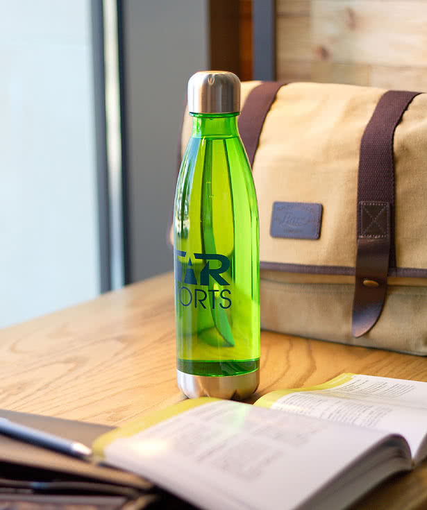 Full Color 25 oz. Bayside Tritan Water Bottle with Stainless Steel Base & Cap