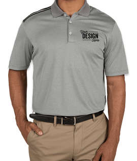 Adidas Climacool 3-Stripes Shoulder Polo - Color: Medium Grey Heather