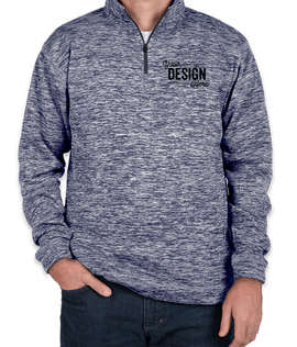 J. America Cosmic Quarter Zip Performance Pullover - Color: Navy Fleck