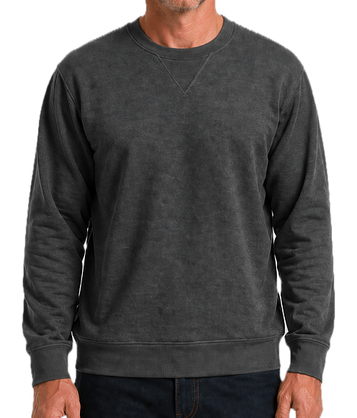 Wrangler Workwear Crewneck Sweatshirt - Printed in Heather Grey 
