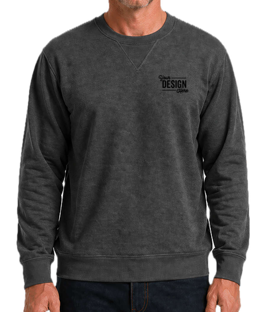Wrangler Workwear Crewneck Sweatshirt - Embroidered in Heather Grey