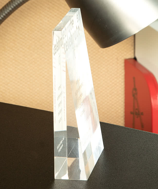 Laser Engraved 5" Acrylic Wedge Award