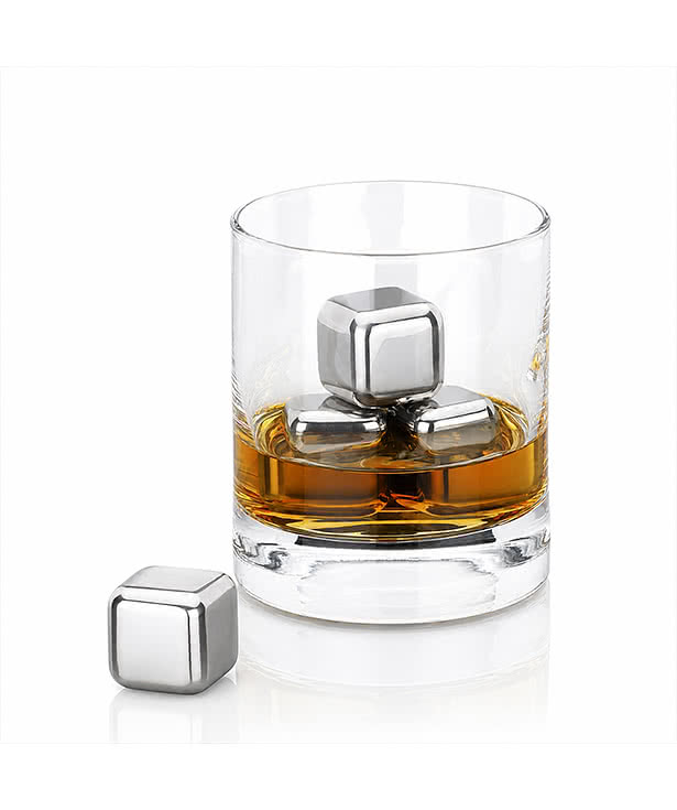 Laser Engraved Swiss Force S/S Ice Cube Set