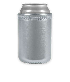 Metallic Neoprene Can Cooler - Color: Metallic Silver
