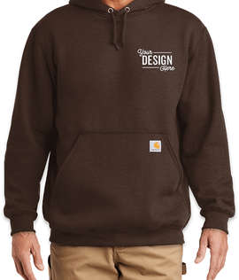 Carhartt Midweight Pullover Hoodie - Embroidered - Color: Dark Brown