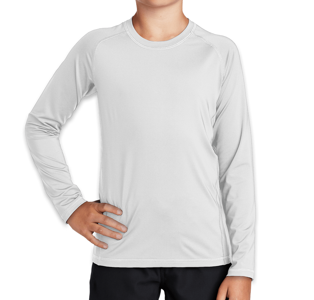 Sport-Tek Youth Long Sleeve Rash Guard Shirt-default