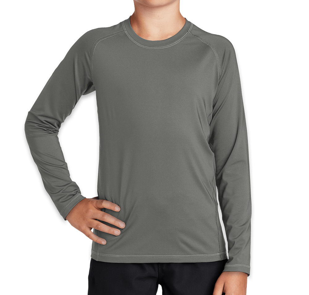 Sport-Tek Youth Long Sleeve Rash Guard Shirt-default