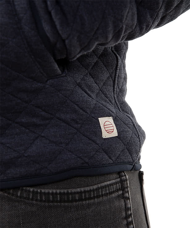 Marine Layer Corbet Quilted Quarter Zip Sweatshirt