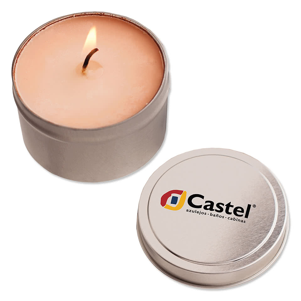 Full Color 4 oz. Scented Candle in Round Tin