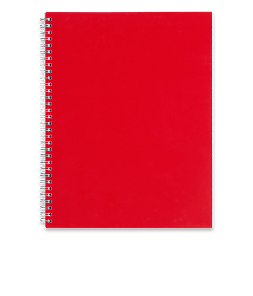 Remark Large Soft Cover 1-Subject Spiral Notebook in Red