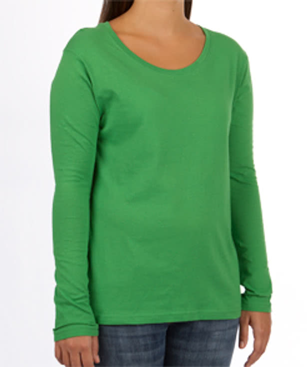 Anvil Women's Lightweight Scoop Neck Long Sleeve T-shirt