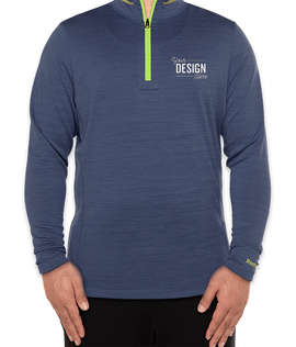 Reebok Circuit Quarter Zip Performance Shirt - Color: Heather Navy
