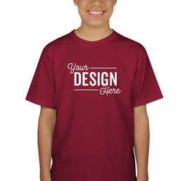 Canada - Gildan Youth 100% Cotton T-shirt - Color: Cardinal