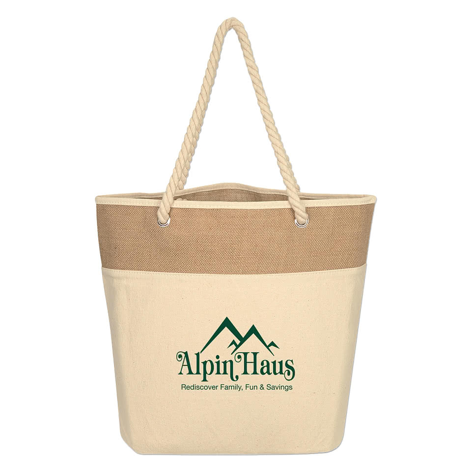 Burlap Rope Tote Bag