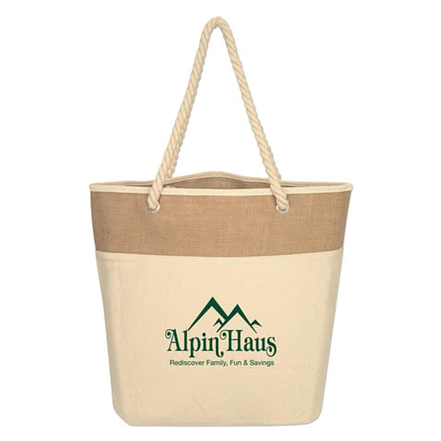 Burlap Rope Tote Bag