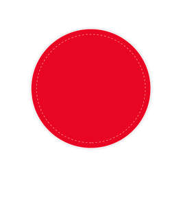 Full Color 3 in. Circle Vinyl Decal - Color: Red