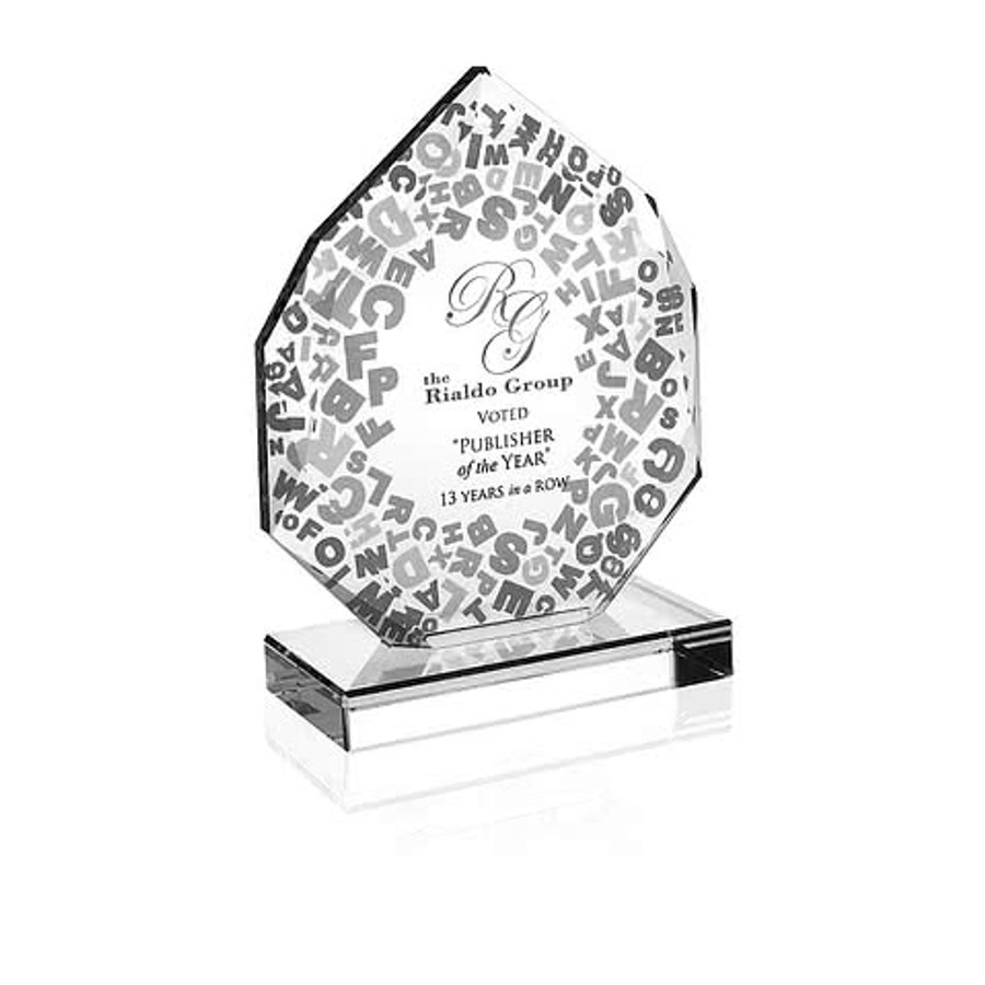 Laser Engraved Medium Jade Eclipse Award in Jade