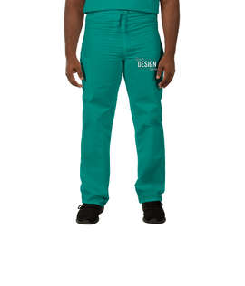 Cherokee Workwear Originals Drawstring Cargo Scrub Pant - Color: Teal