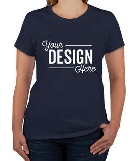 Gildan Women's 100% Cotton T-shirt - Color: Navy