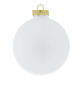 Glass Ball Tree Ornament - Color: Satin White