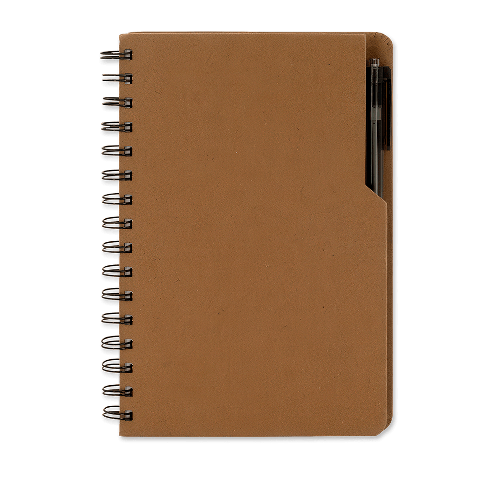 Recycled Kraft Soft Cover Notebook with Pen-default