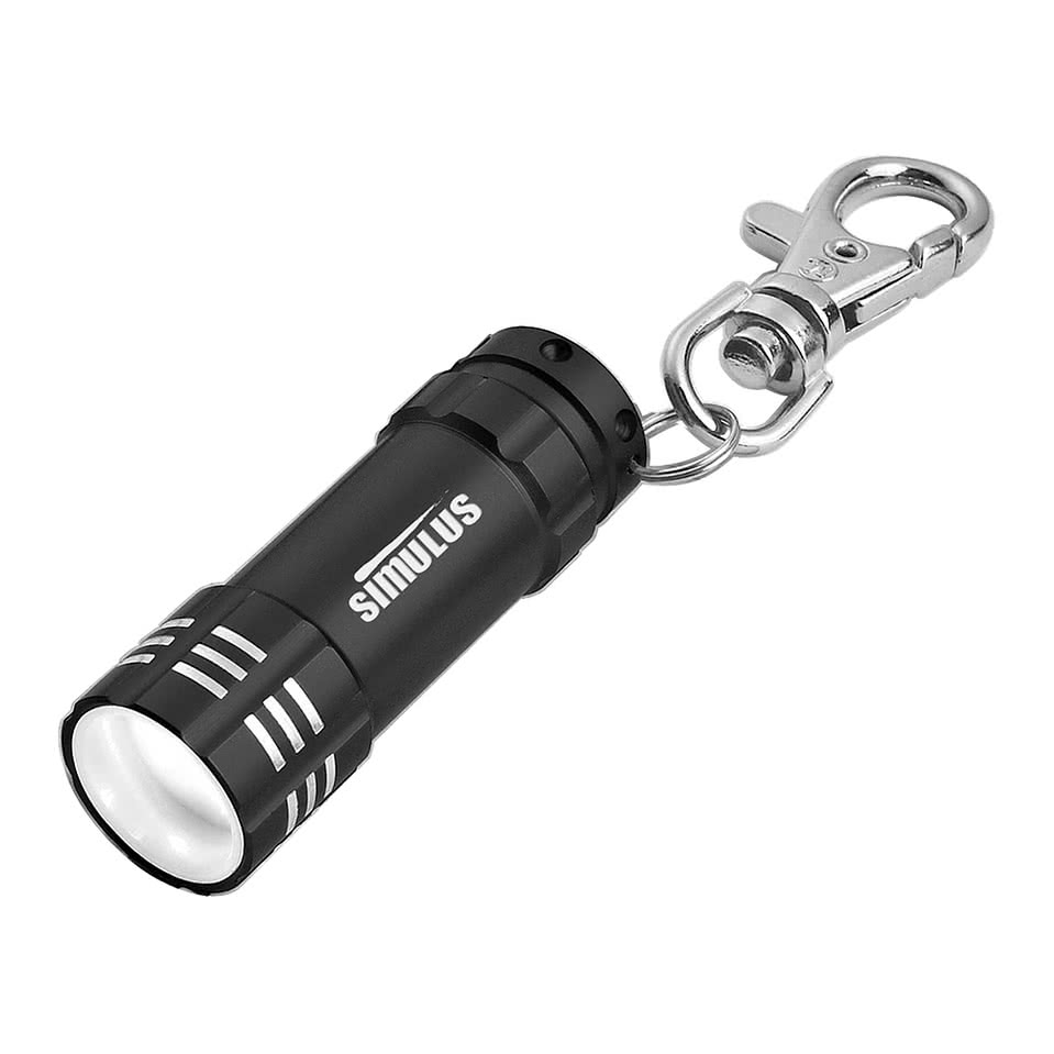 Laser Engraved Mini Aluminum LED Flashlight Keychain