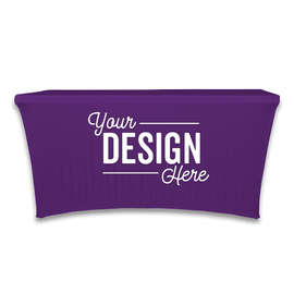 Full Color 6' Stretch Tablecloth - Color: Team Purple