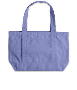 Large Midweight Gusseted Pigment Dyed Boat Tote Bag - Color: Periwinkle Blue