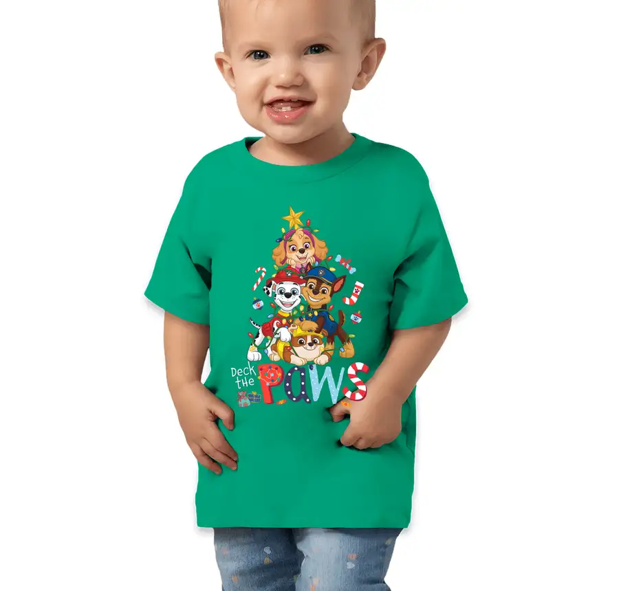Paw Patrol - Deck The Paws - Bella + Canvas Toddler Jersey Short-Sleeve T-shirt
