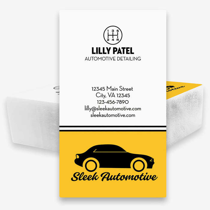 2" x 3.5" Vertical Solid Plastic Business Cards