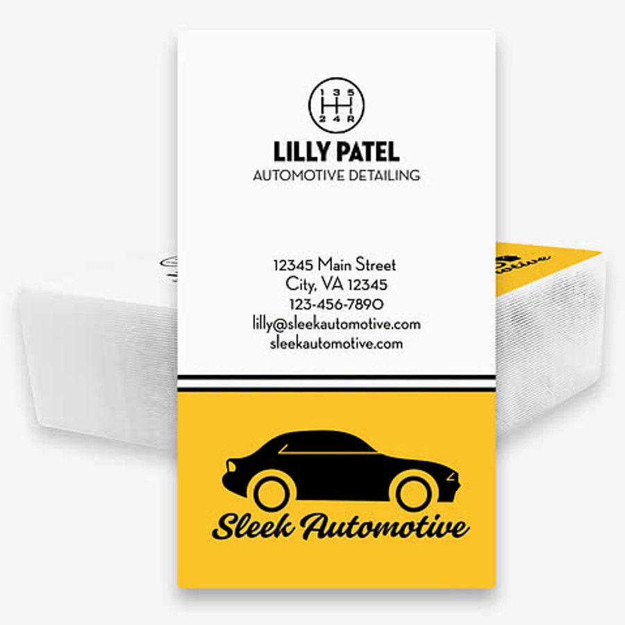 2" x 3.5" Vertical Solid Plastic Business Cards in Navy