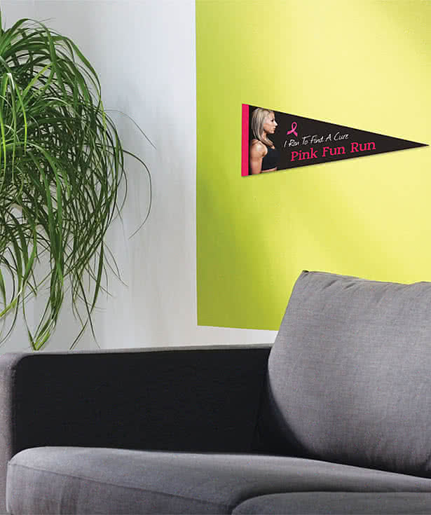 Full Color 8" x 18" Rigid Felt Pennant