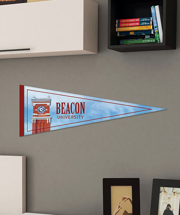 Full Color 9" x 24" Rigid Felt Pennant