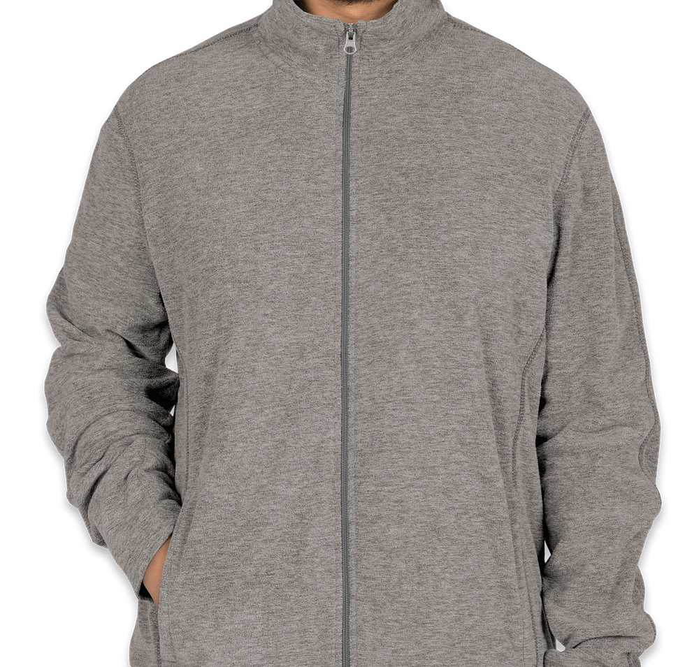 Port Authority Heather Microfleece Full Zip Jacket-default