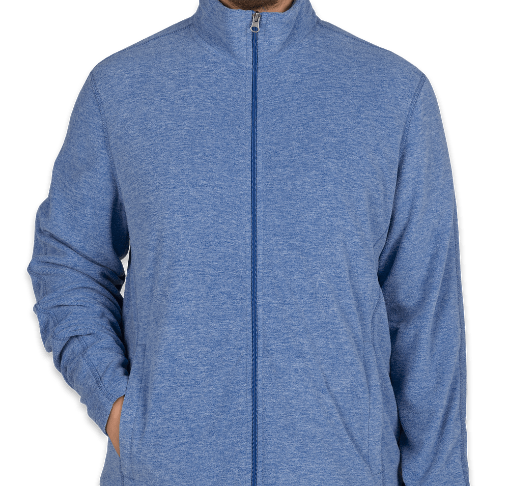 Port Authority Heather Microfleece Full Zip Jacket-default