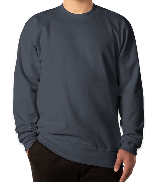 Bayside USA-Made Super Heavy Crewneck Sweatshirt in Dark Grey