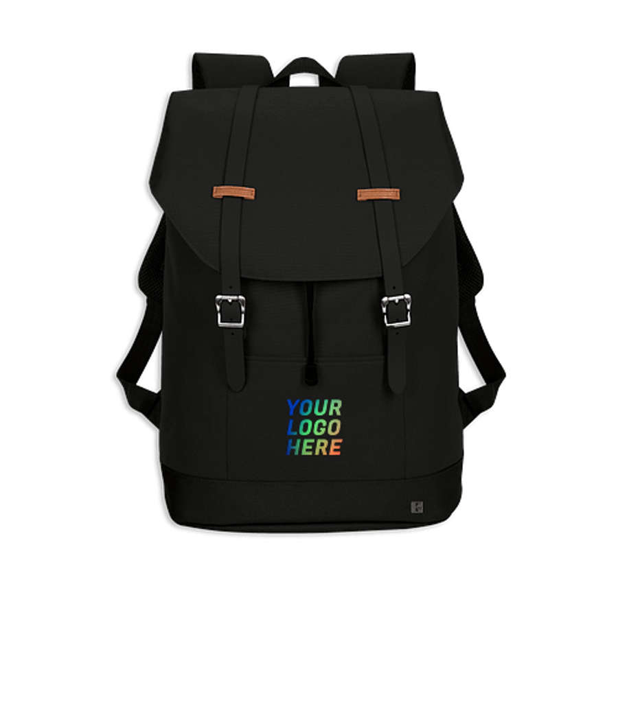 Full Color Kapston Jaxon 15" Computer Backpack in Black