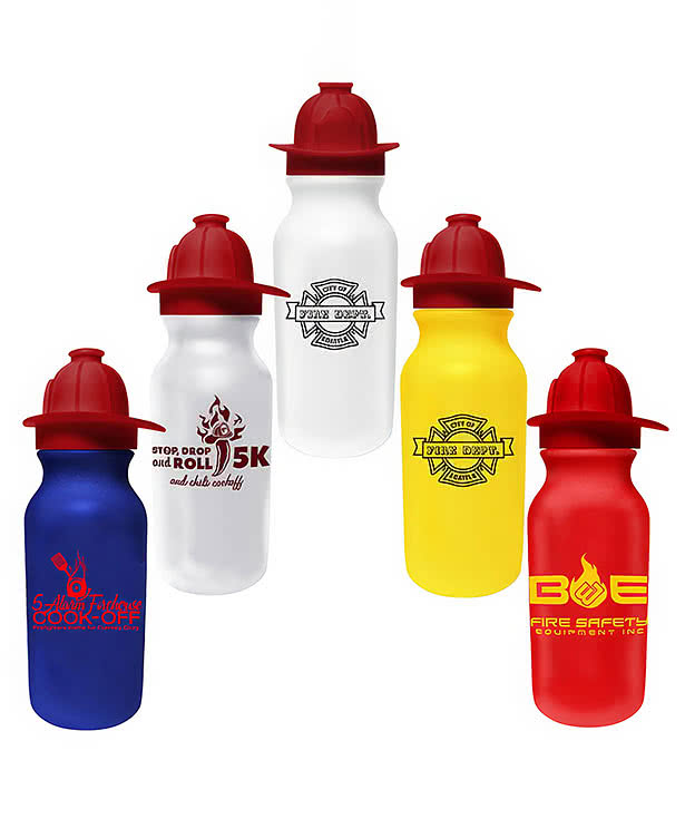 20 oz. Fireman Helmet Bike Water Bottle