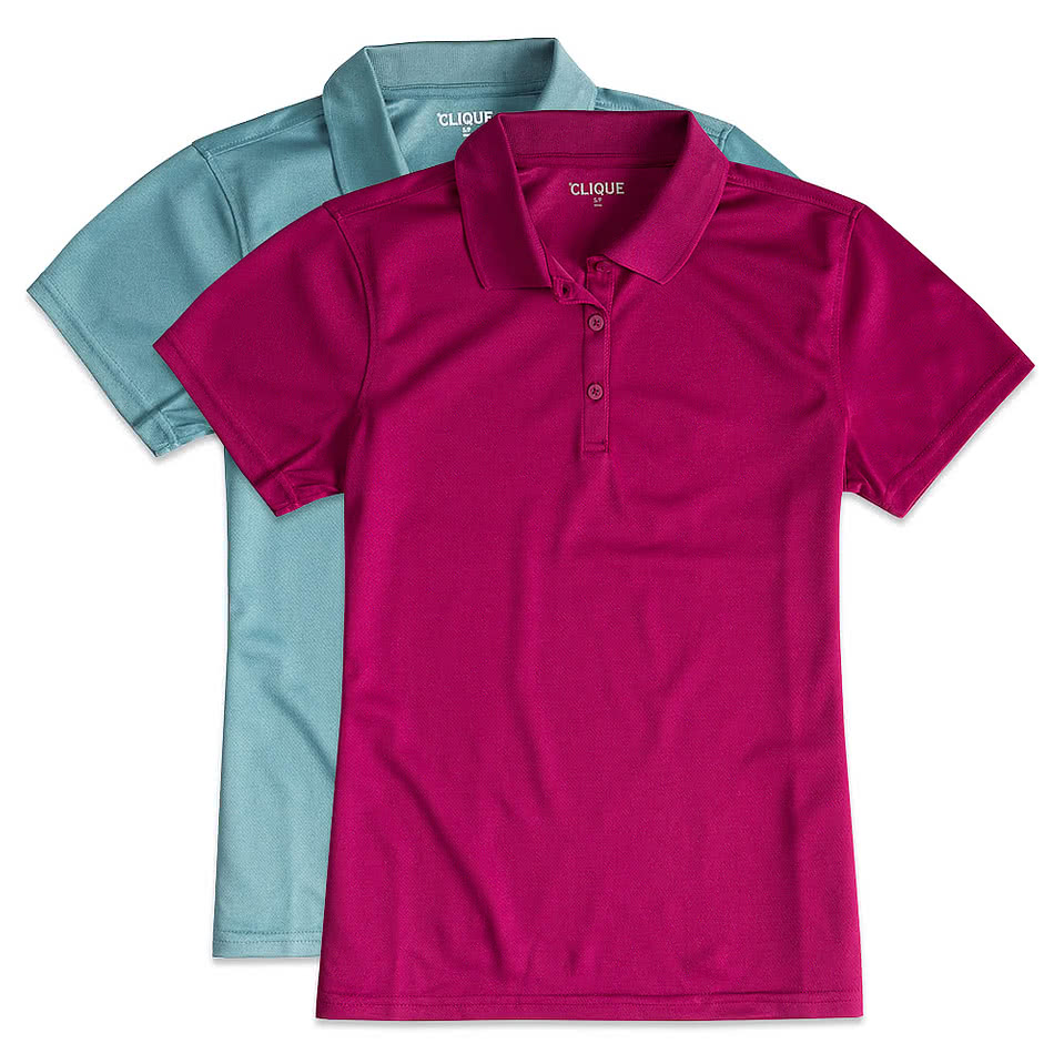 Clique by Cutter & Buck Women's Spin Eco Performance Pique Polo - Printed