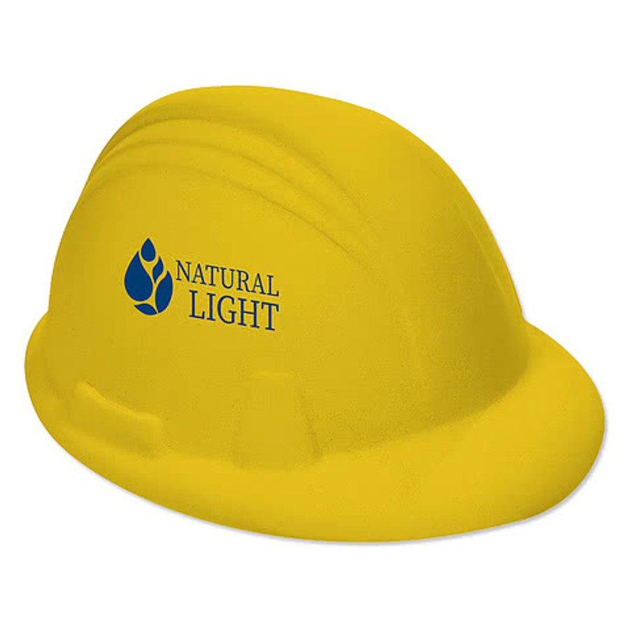 Hard Hat Shaped Stress Reliever in White