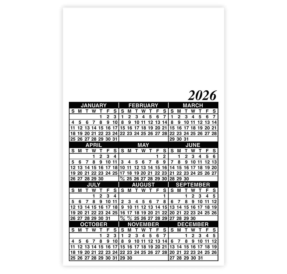 Full Color Calendar Magnet - .036"-default