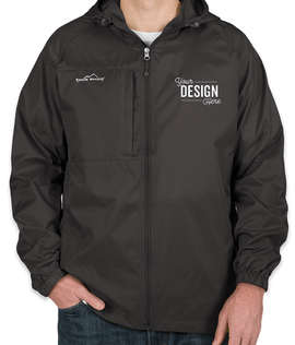 Eddie Bauer Full Zip Hooded Packable Jacket - Color: Black