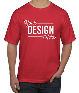 Bayside USA-Made 100% Cotton T-shirt - Color: Red