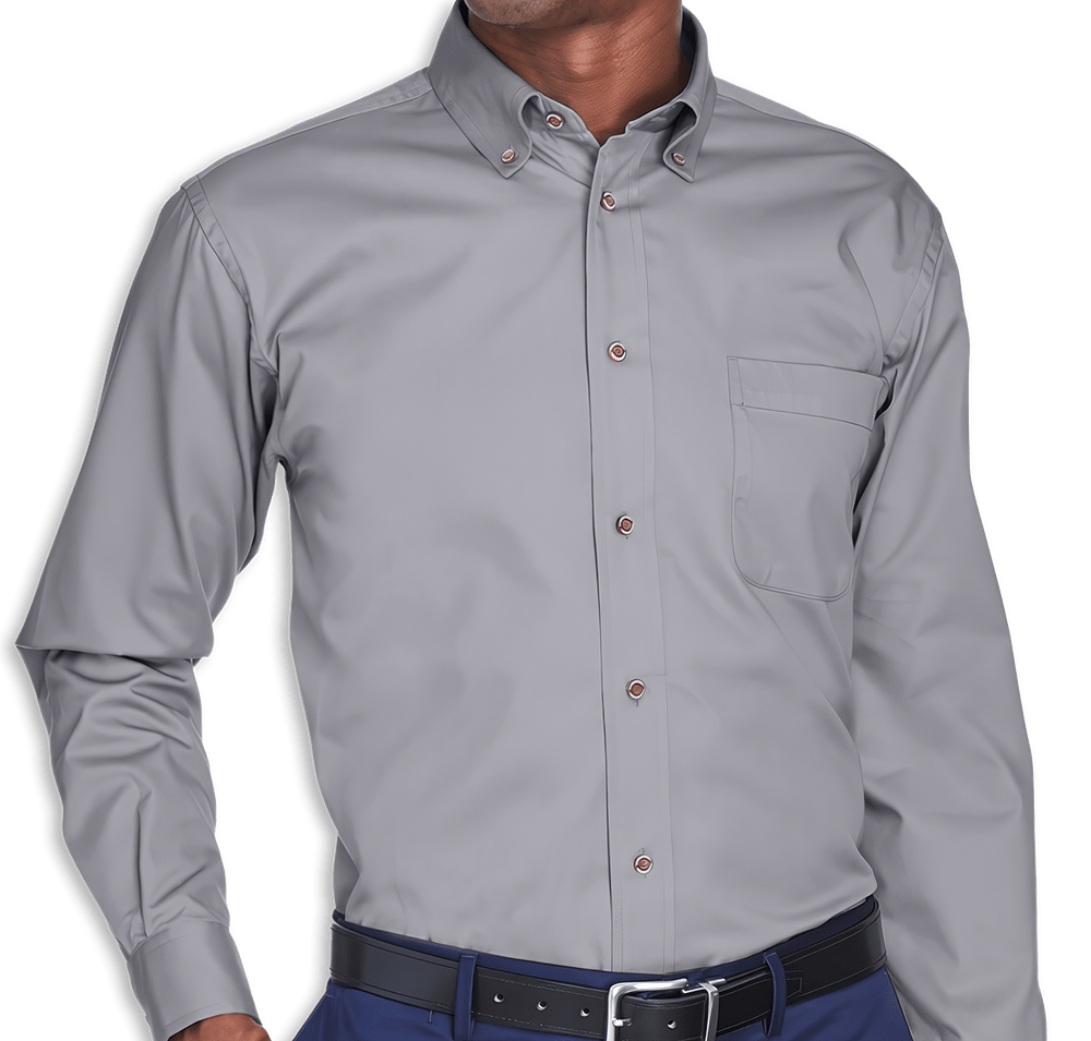 Harriton Easy Blend Long Sleeve Twill Dress Shirt-default