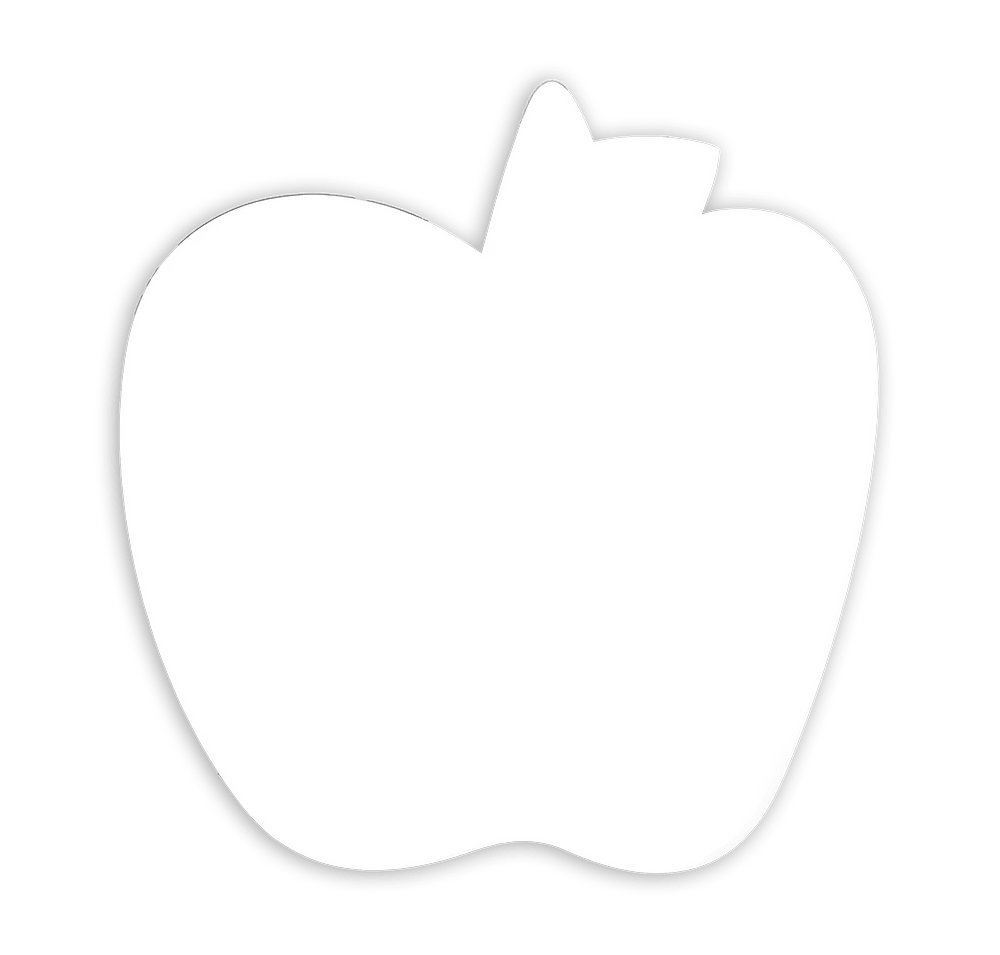 Full Color Re-Stick-It 2.25 in. x 2.25 in. Apple Shaped Reusable Decal-default