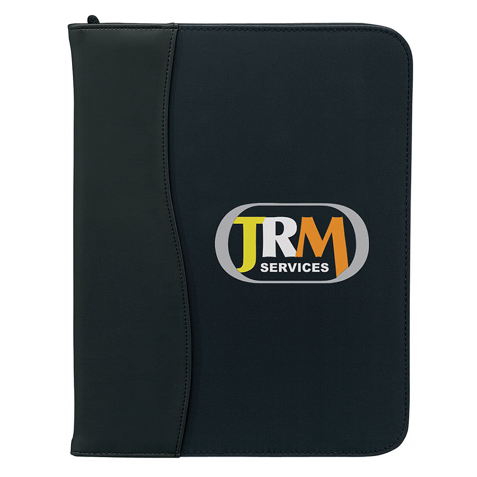 Sign Wave Zippered Padfolio