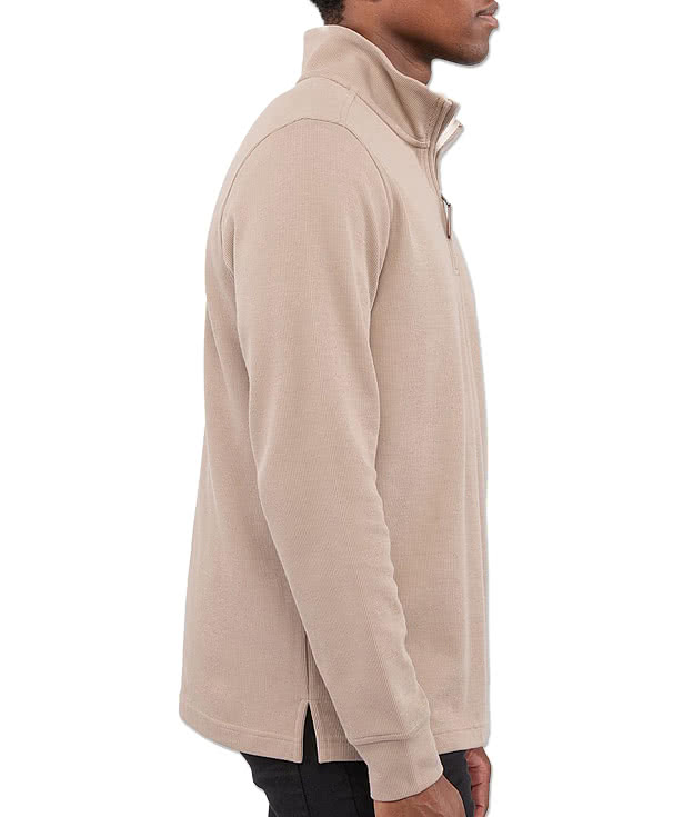 Elevate Hudson Eco Knit Ribbed Quarter Zip Sweater